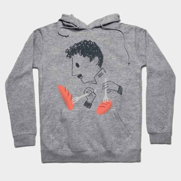 Charles Chaplin Forks and bread dance Hoodie by bailopinto